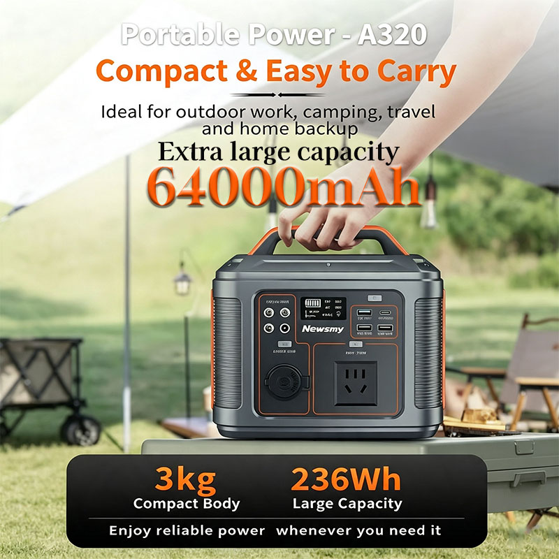 Solar Emergency Charger - محطة طاقة محمولة 300 واط، 64